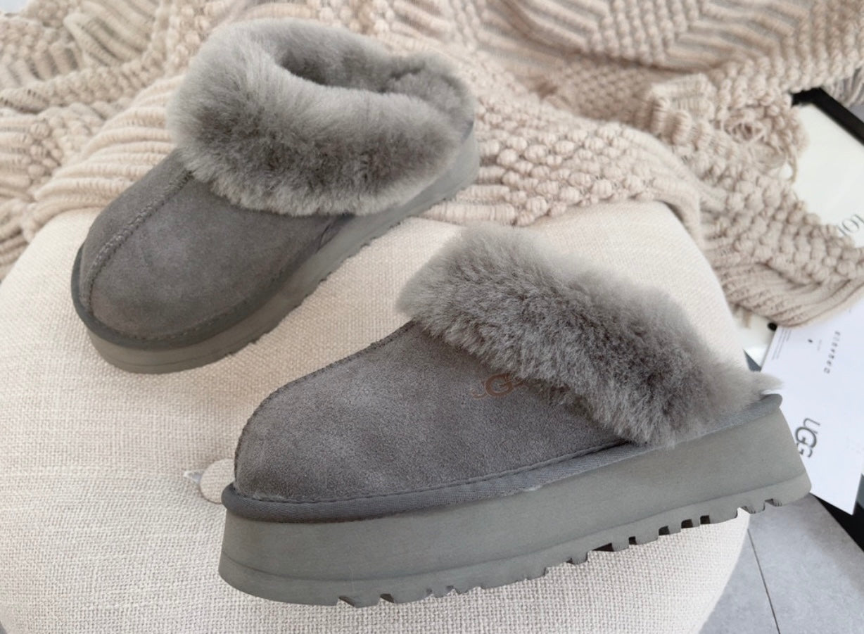 U disquette platform slippers