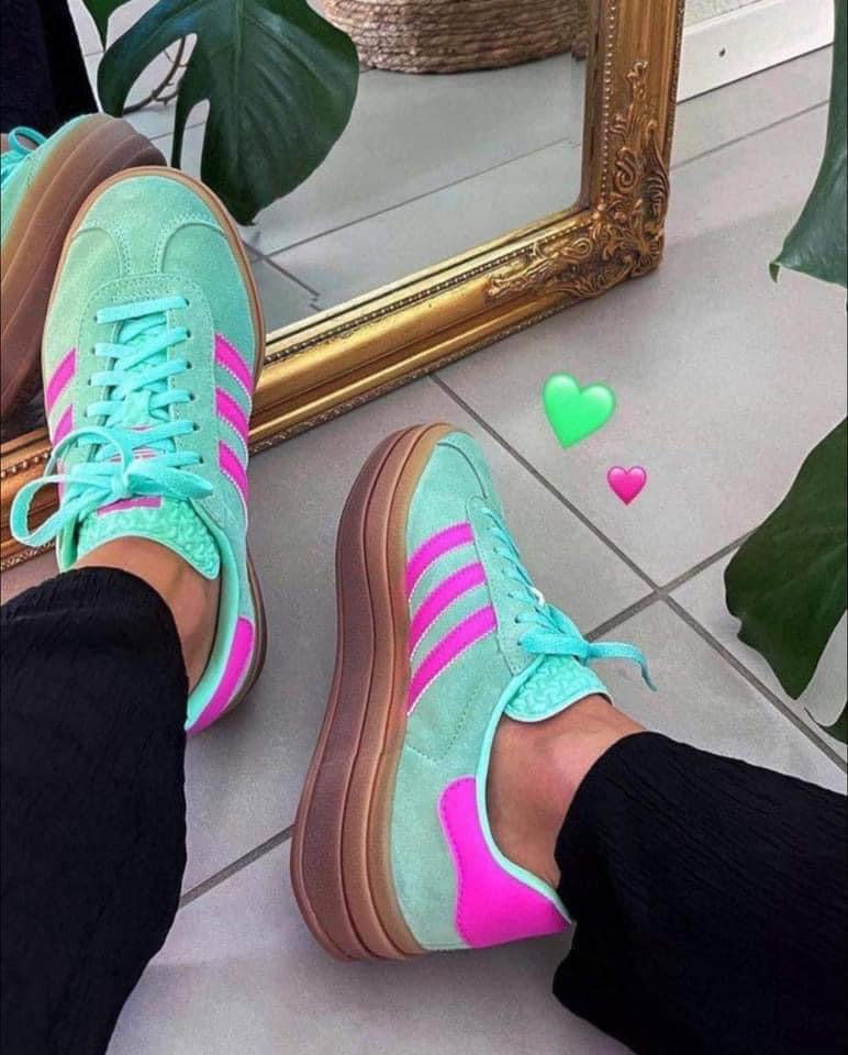AD chunky Gazelle teal/pink