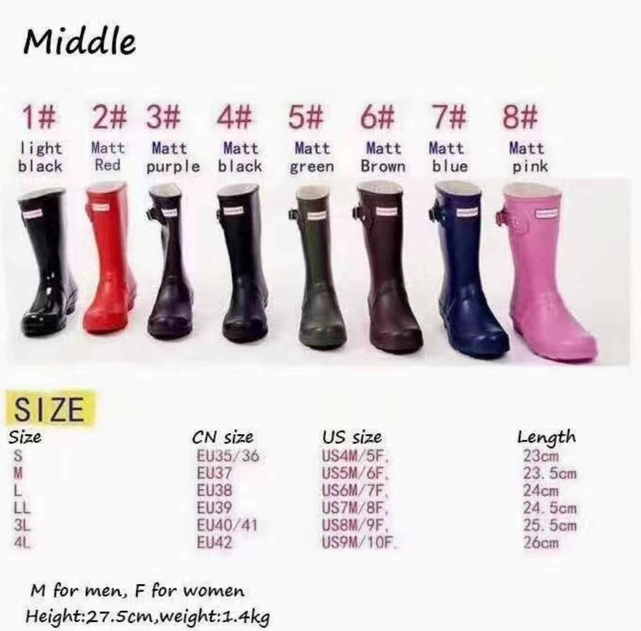 Hunter boots mid