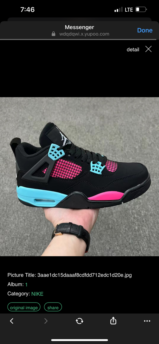 Black w/pink/turquoise n4