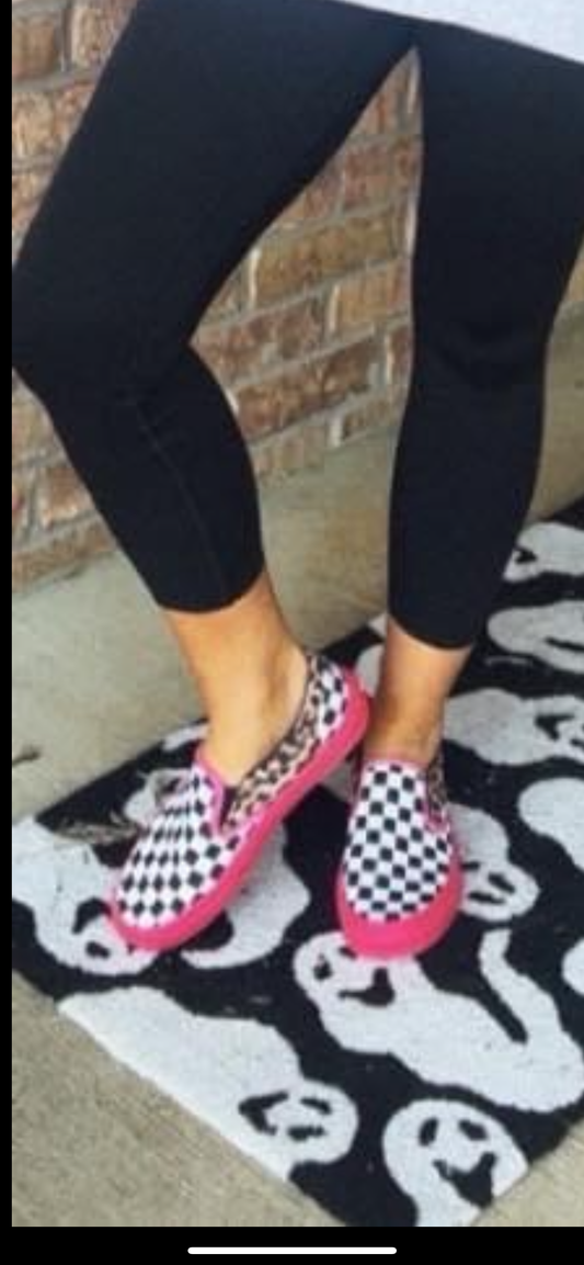 Vans check/leopard