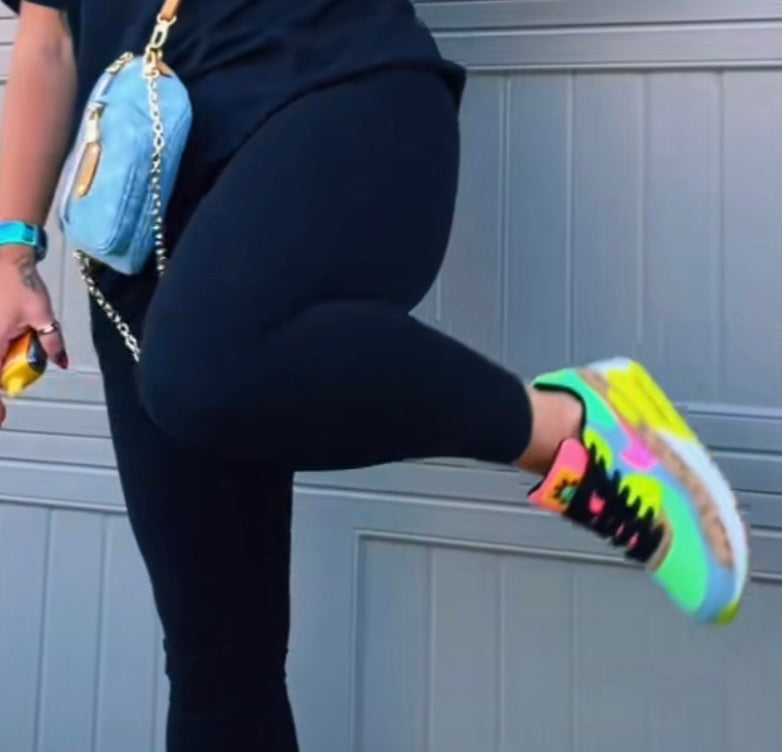 Neon N shoes