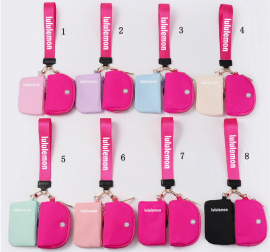 Lulu dual pouch wristlet keychain2