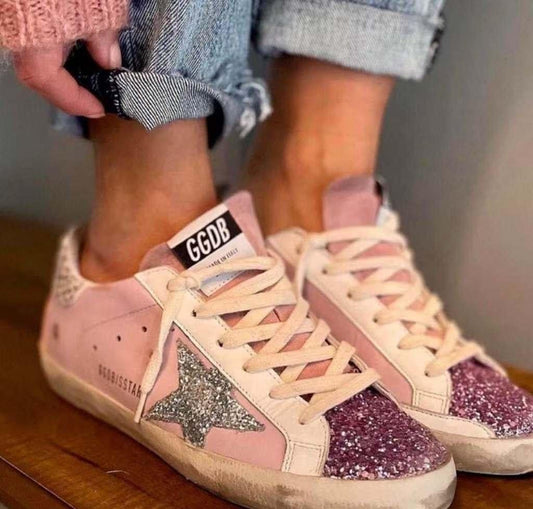 Golden sneakers 1