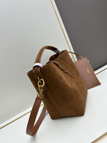Ys L suede bucket bag