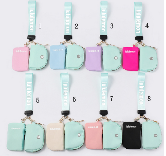 Lulu dual pouch wristlet keychain3