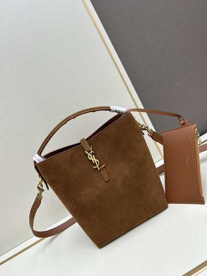 Ys L suede bucket bag