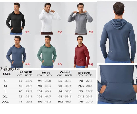 Mens Lulu pullover with hood