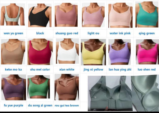 Lulu sports bras with sewn in pads