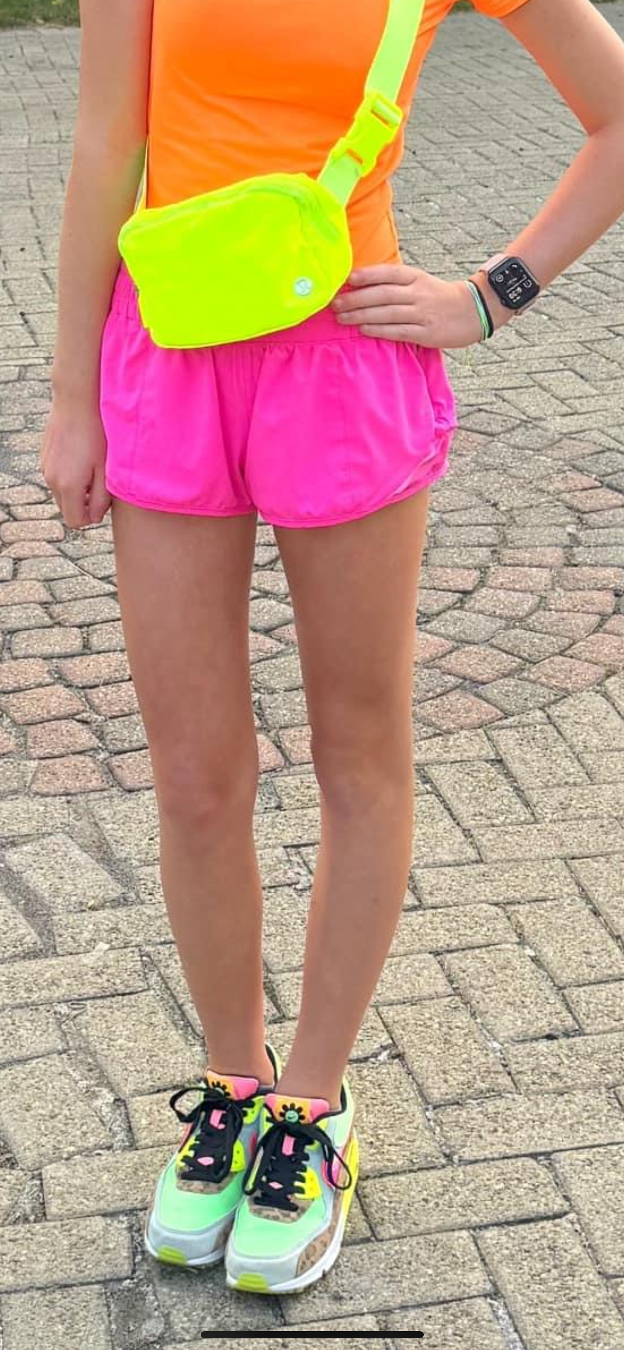 Neon N shoes