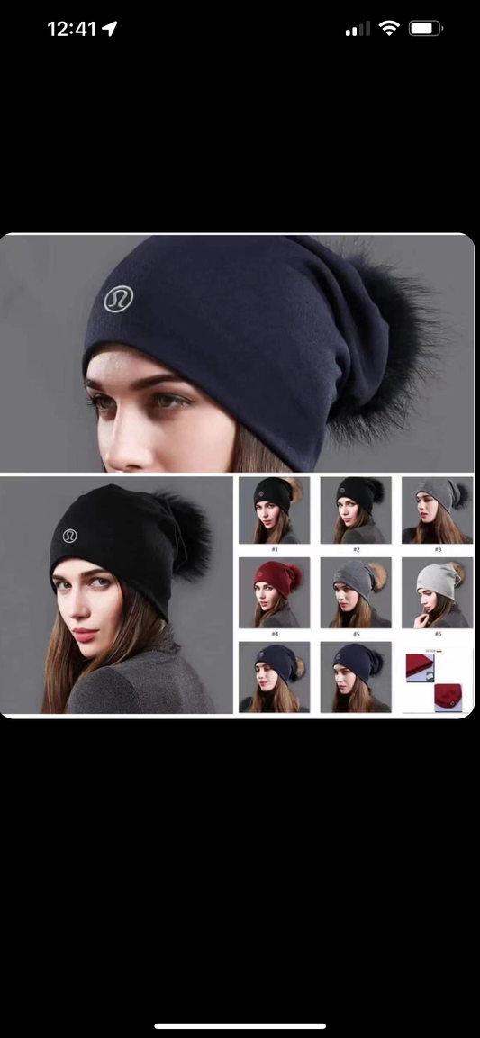 Lulu Pom beanie