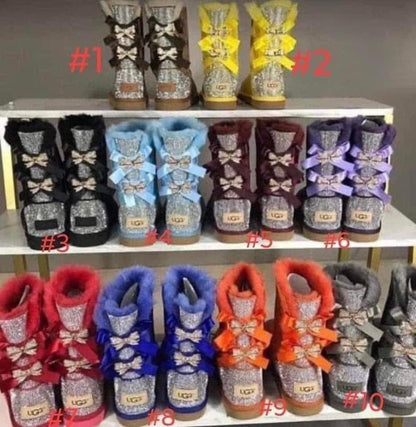 Bling U double bow boots