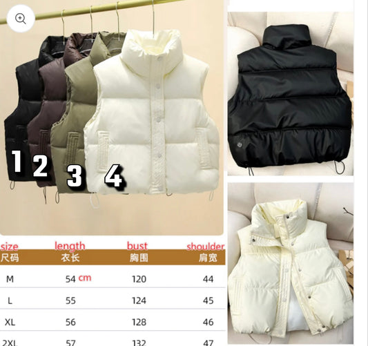 Lulu crop puff vest