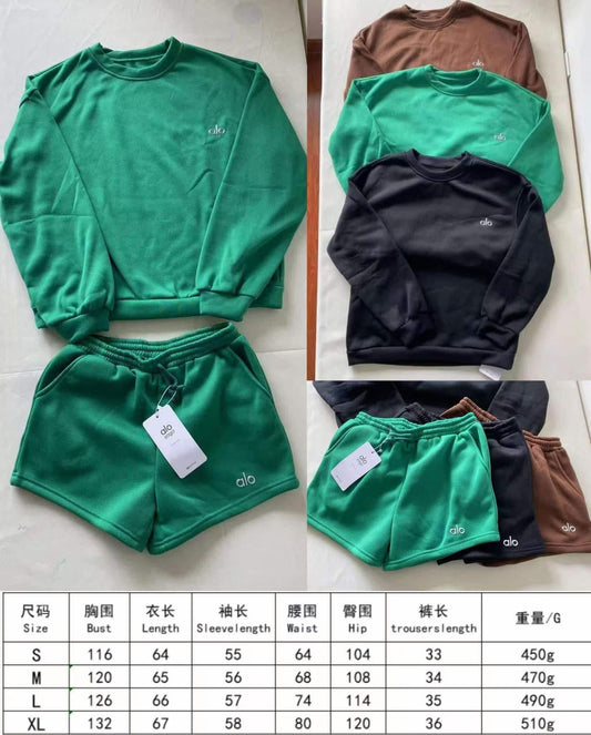 Alo sweatshirt-shorts