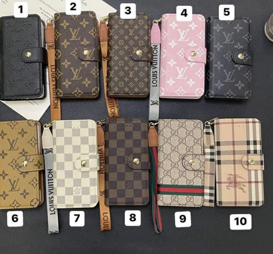 L phone case wallet style w wristlet strap