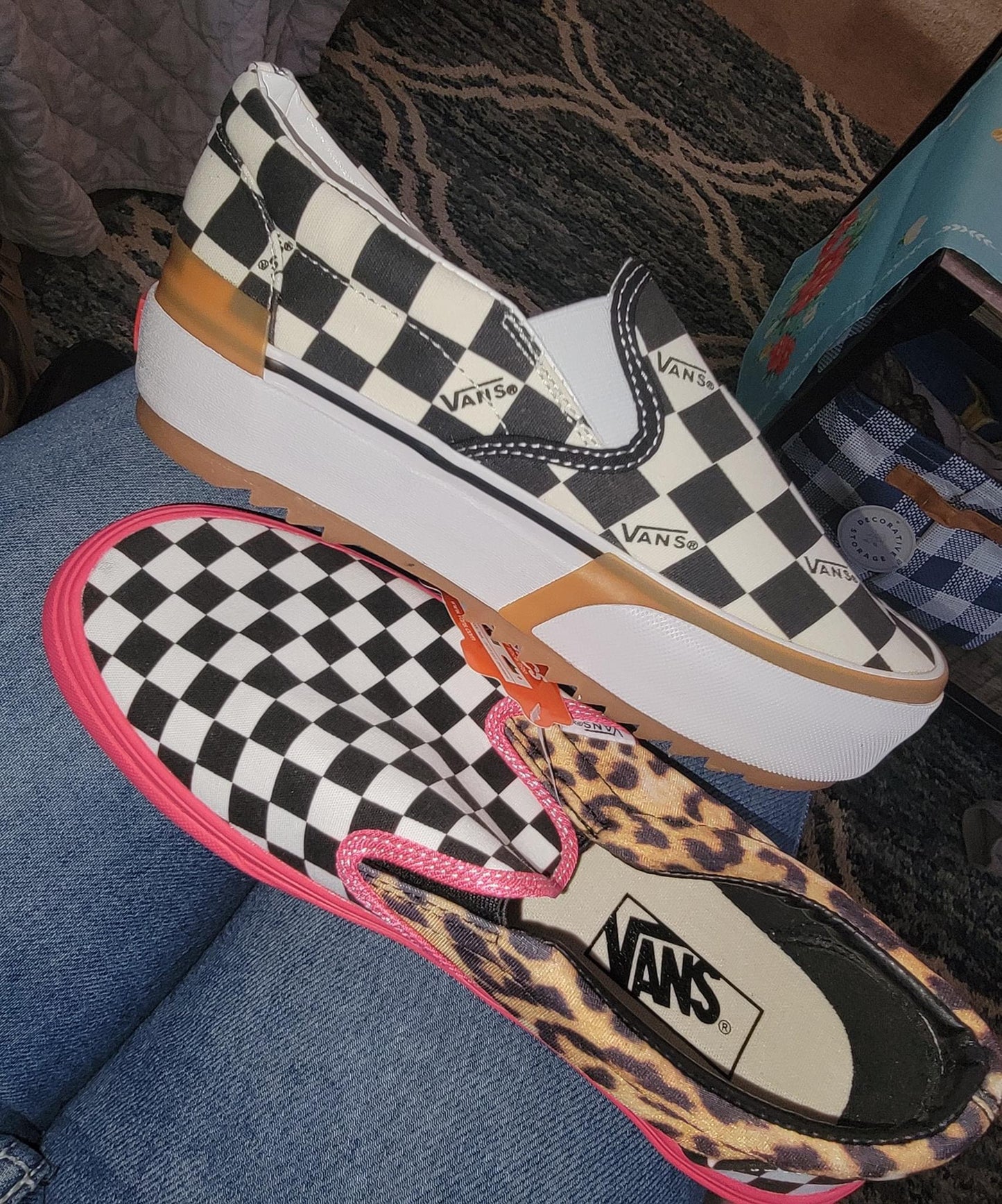 Vans check/leopard