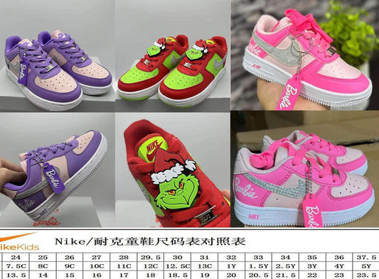 Kids barb and grinch shoes