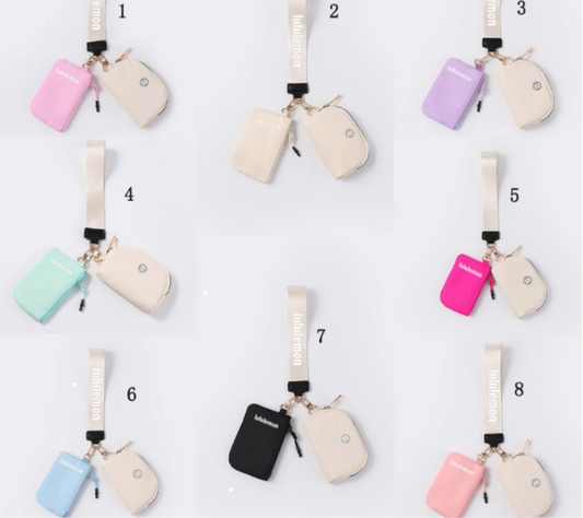 Lulu dual pouch wristlet keychain4