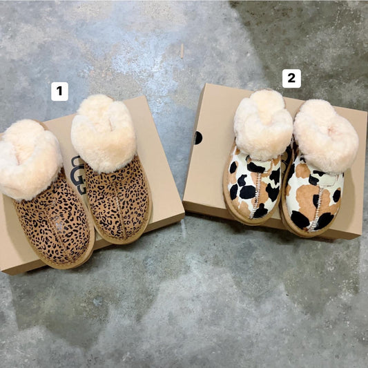 Leopard and cow u slippers