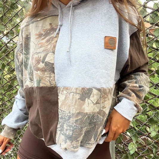 Camo block car hoodie