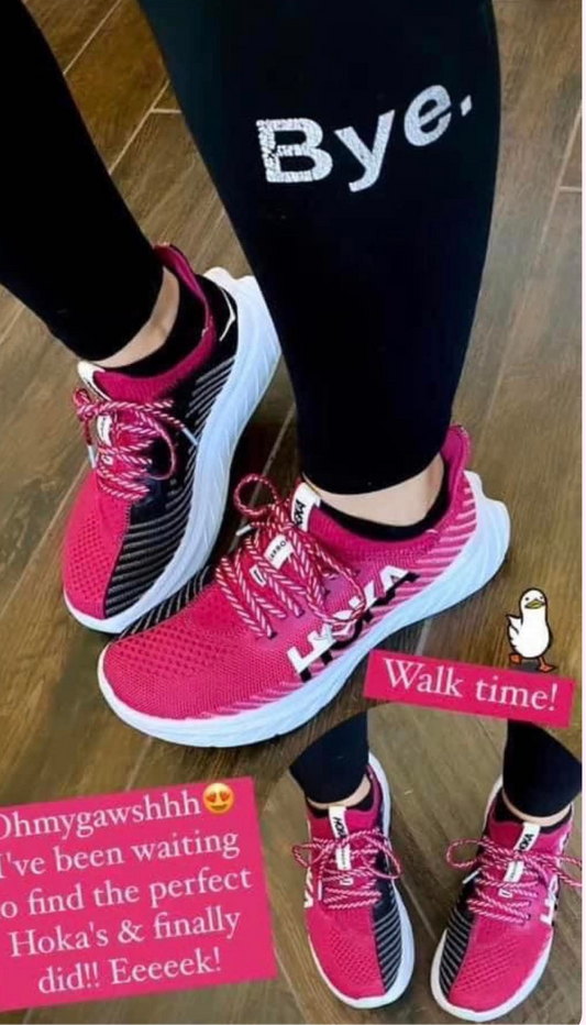Hok shoes pink/black