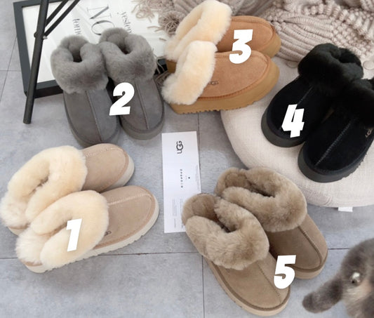 U disquette platform slippers
