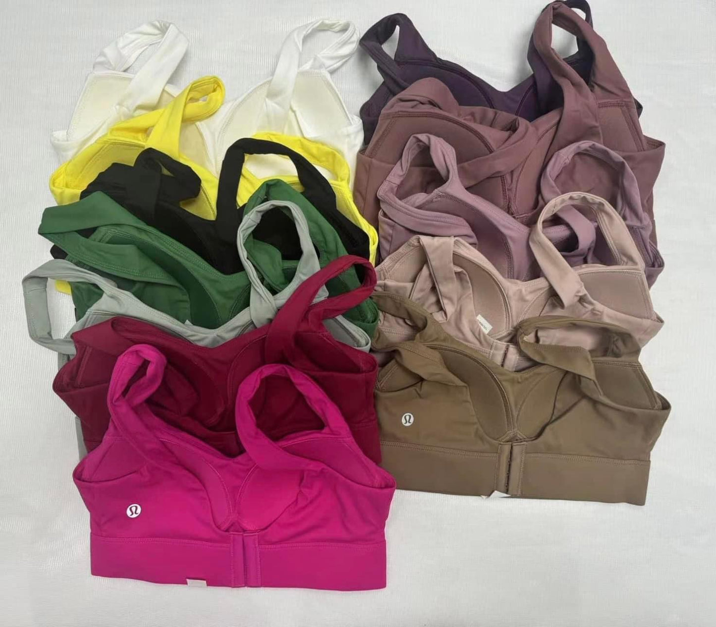 Lulu sports bras with sewn in pads